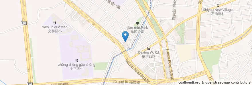 Mapa de ubicacion de 明德敦品停車場 en 台湾, 新北市, 台北市, 北投区.