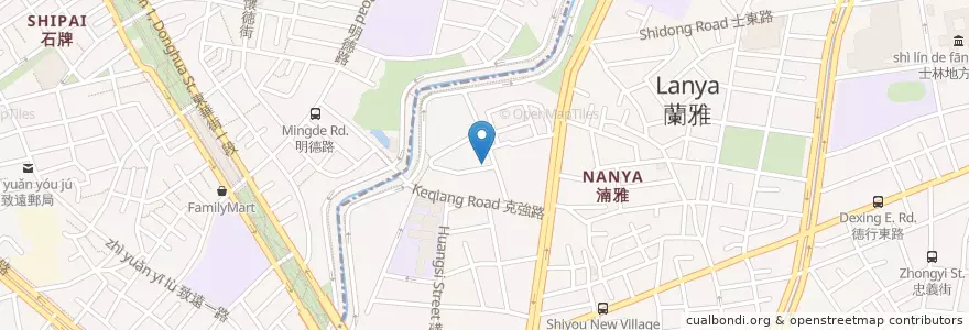 Mapa de ubicacion de 台北噶瑪噶舉法輪中心 en 타이완, 신베이 시, 타이베이시, 베이터우 구, 스린 구.