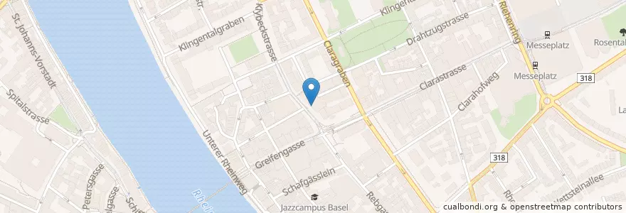 Mapa de ubicacion de Greifen Apotheke en Suíça, Basel-Stadt, Basileia.