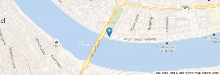 Mapa de ubicacion de Basiliskbrunnen en Швейцария, Базель-Штадт, Basel.