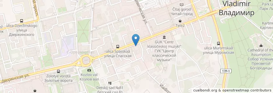 Mapa de ubicacion de Сири en Rusland, Centraal Federaal District, Владимирская Область, Городской Округ Владимир.