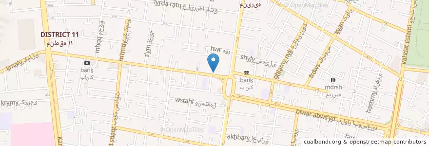 Mapa de ubicacion de حسینیه موسی بن جعفر en Иран, Тегеран, شهرستان تهران, Тегеран, بخش مرکزی شهرستان تهران.