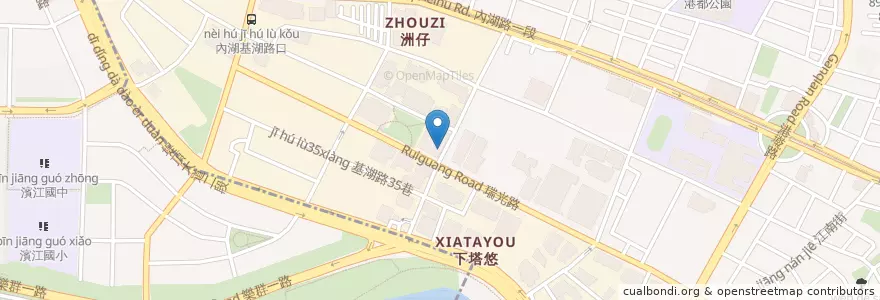 Mapa de ubicacion de 可不可熟成紅茶 en تايوان, تايبيه الجديدة, تايبيه, 內湖區.