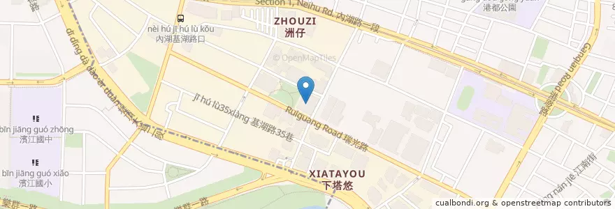 Mapa de ubicacion de 廣東鴨莊 en Taiwan, Nuova Taipei, Taipei, Distretto Di Neihu.