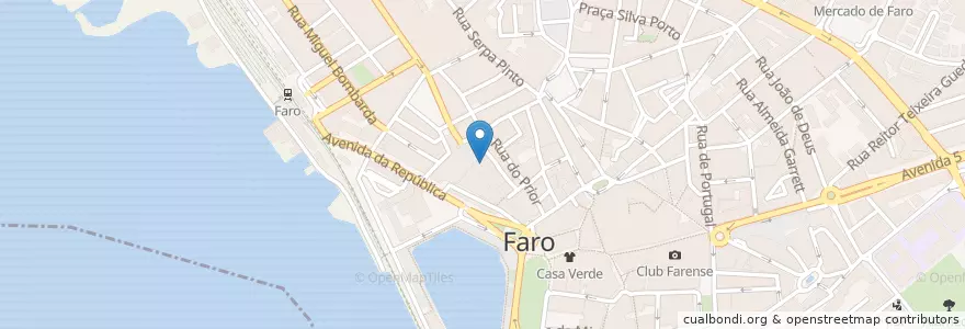 Mapa de ubicacion de 3points Sports Bar en پرتغال, Algarve, Algarve, فارو, فارو, فارو.