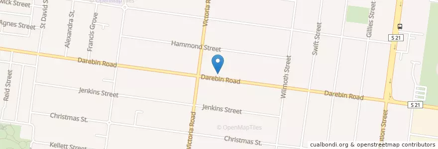 Mapa de ubicacion de New York Minute en Australië, Victoria, City Of Darebin.