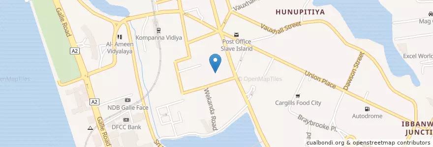 Mapa de ubicacion de Sri Bodhiraja Viharaya en سری‌لانکا, බස්නාහිර පළාත, කොළඹ දිස්ත්‍රික්කය, Colombo.