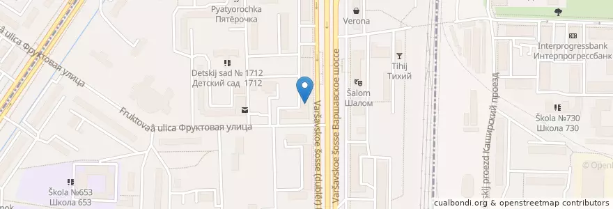Mapa de ubicacion de СДМ-Банк "Варшавское" en ロシア, 中央連邦管区, モスクワ, Южный Административный Округ, Нагорный Район.