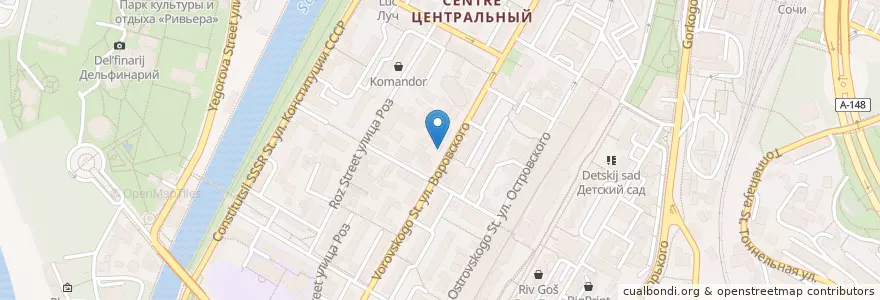 Mapa de ubicacion de Булки en Rusia, Южный Федеральный Округ, Krai De Krasnodar, Городской Округ Сочи.