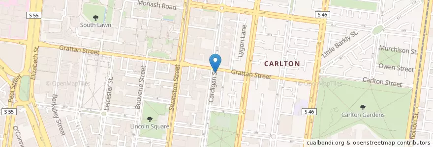 Mapa de ubicacion de Roy's Cafe en Australië, Victoria, City Of Melbourne.