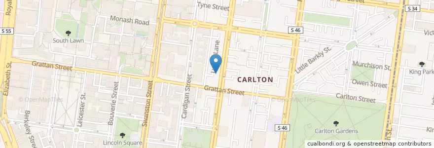 Mapa de ubicacion de Papa Gino's en 澳大利亚, 维多利亚州, City Of Melbourne.