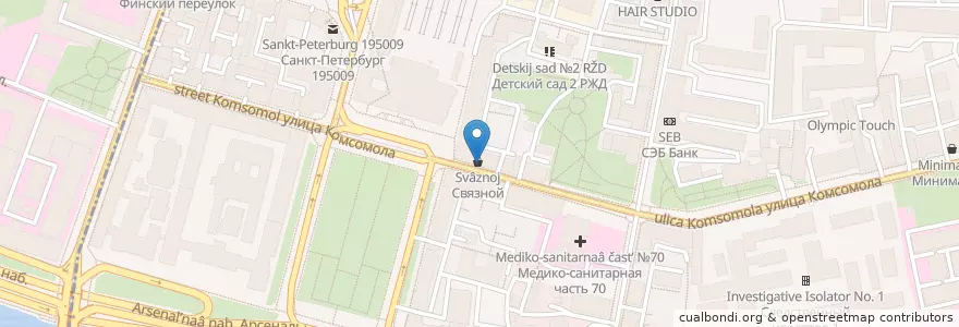 Mapa de ubicacion de Stolle en Russia, Northwestern Federal District, Leningrad Oblast, Saint Petersburg, Калининский Район, Финляндский Округ.