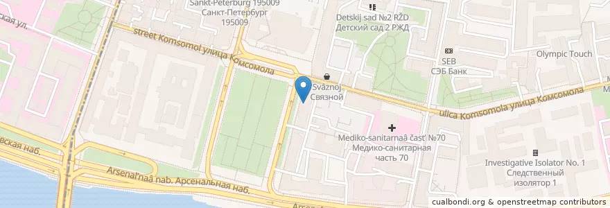 Mapa de ubicacion de Elton Coffee en Russia, Северо-Западный Федеральный Округ, Oblast' Di Leningrado, San Pietroburgo, Финляндский Округ.