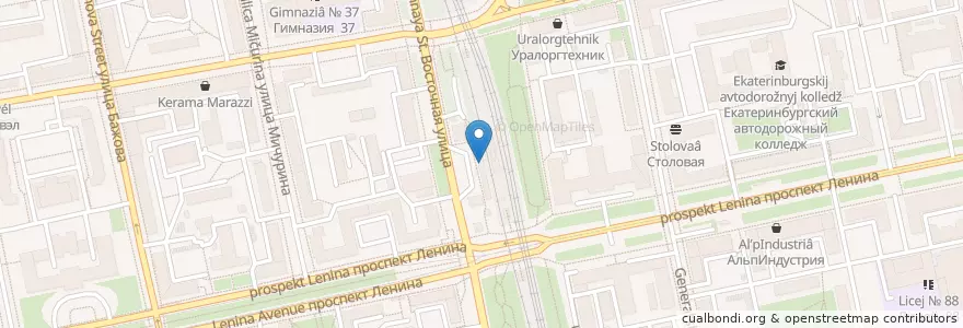Mapa de ubicacion de Кафетерий en Russland, Föderationskreis Ural, Oblast Swerdlowsk, Городской Округ Екатеринбург.