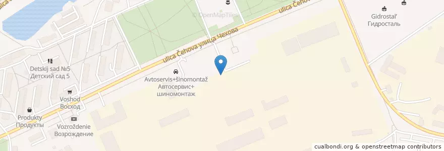 Mapa de ubicacion de Стоматология "дента PRO" en Rusia, Distrito Federal Central, Óblast De Moscú, Городской Округ Чехов.