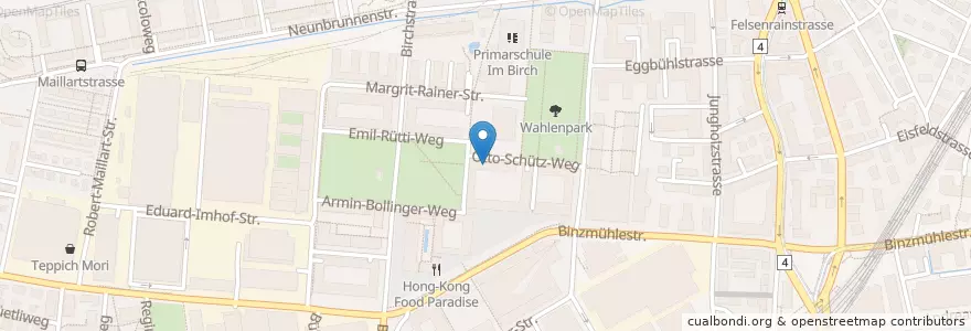 Mapa de ubicacion de Quartiertreff Accu en Suíça, Zurique, Bezirk Zürich, Zürich.
