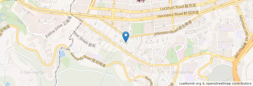 Mapa de ubicacion de Bakehouse en Китай, Гуандун, Гонконг, Гонконг, Новые Территории, 灣仔區 Wan Chai District.