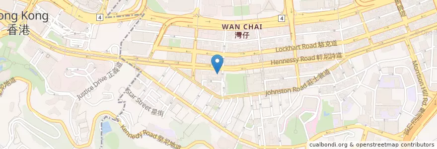 Mapa de ubicacion de 大慶燒味飯店 en China, Guangdong, Hongkong, Hongkong, New Territories, 灣仔區 Wan Chai District.