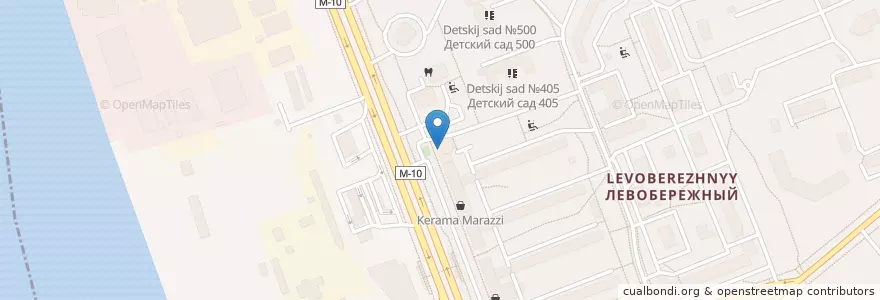 Mapa de ubicacion de Тапчан en Rusland, Centraal Federaal District, Moskou, Северный Административный Округ, Район Левобережный.