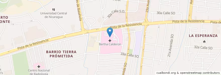 Mapa de ubicacion de Administración Doña Luisa en نيكاراجوا, Departamento De Managua, Managua (Municipio).