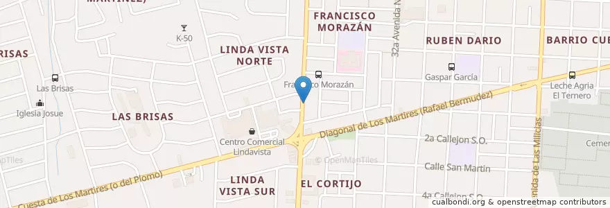 Mapa de ubicacion de clínica Santa Fe (Dra. Guido) en 니카라과, Departamento De Managua, Managua (Municipio).