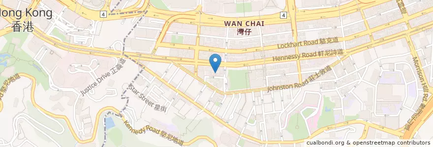 Mapa de ubicacion de DK1885 en Chine, Guangdong, Hong Kong, Île De Hong Kong, Nouveaux Territoires, 灣仔區 Wan Chai District.