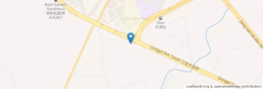 Mapa de ubicacion de 石溪中医院 en China, Guangdong, Guangzhou City, Haizhu District.