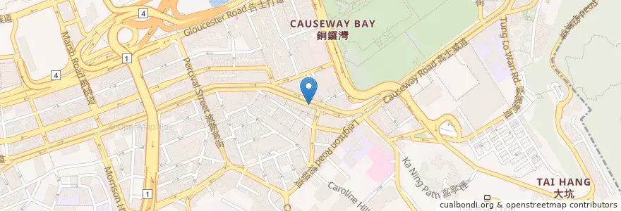 Mapa de ubicacion de 南記粉麵 Nam Kee Noodle en China, Guangdong, Hong Kong, Pulau Hong Kong, Wilayah Baru, 灣仔區 Wan Chai District.