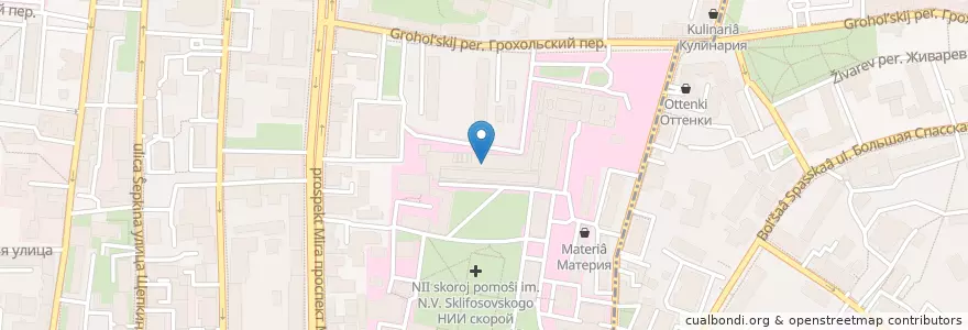 Mapa de ubicacion de ВТБ en Rusland, Centraal Federaal District, Moskou, Центральный Административный Округ, Красносельский Район, Мещанский Район.