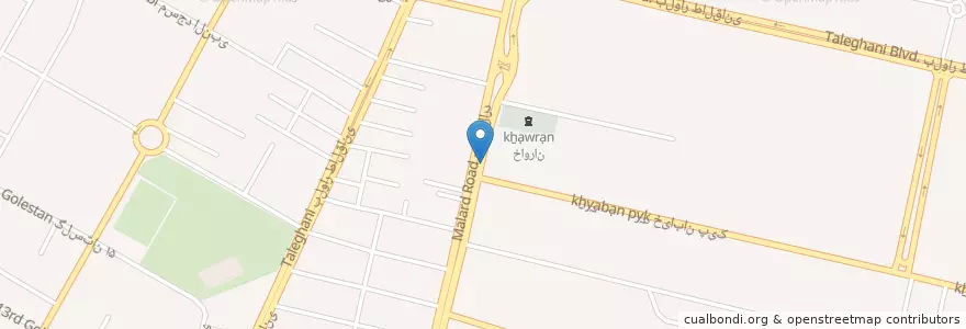 Mapa de ubicacion de کلینیک پارس en Iran, Alborz, شهرستان فردیس, بخش مرکزی فردیس, فردیس.