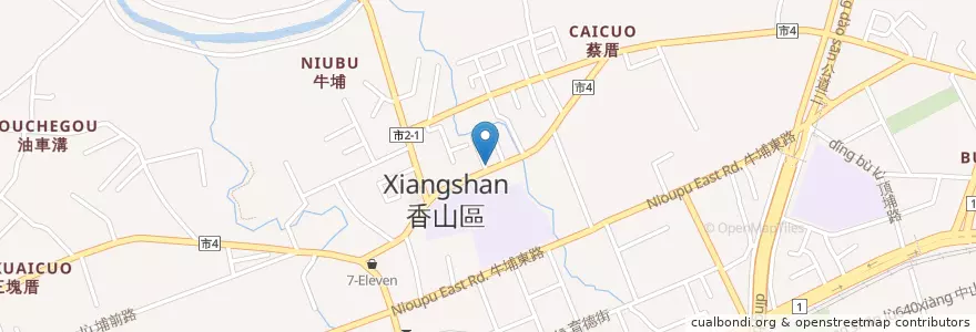 Mapa de ubicacion de 湘廚小館 en Taiwan, 臺灣省, 新竹市, 香山區.