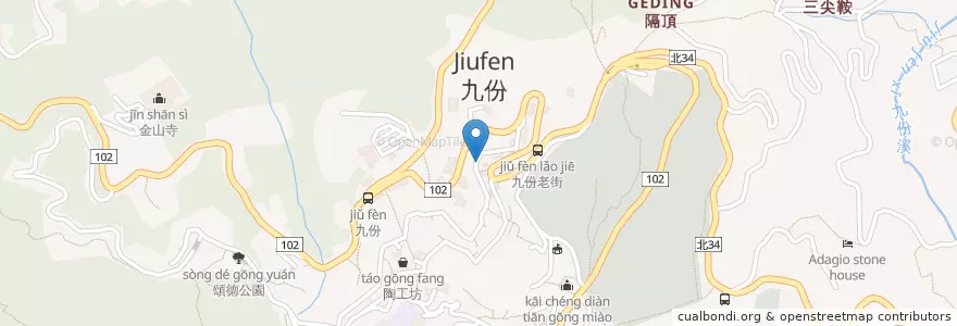 Mapa de ubicacion de 61咖啡館 en 臺灣, 新北市, 瑞芳區.