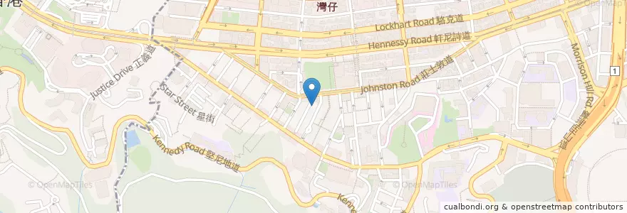 Mapa de ubicacion de 餃餃餃子 Chao Chao Gyoza en Çin, Guangdong, Hong Kong, Hong Kong Adası, Yeni Bölgeler, 灣仔區 Wan Chai District.