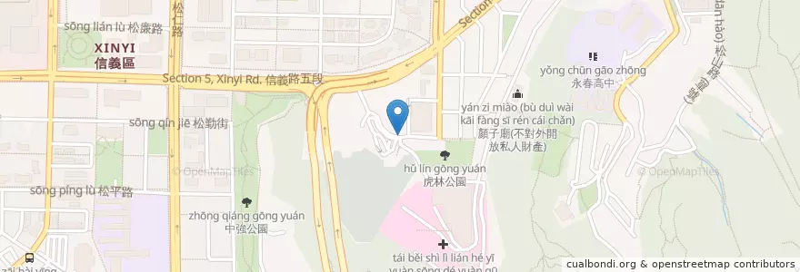 Mapa de ubicacion de gogoro電池交換站 en 臺灣, 新北市, 臺北市, 信義區.
