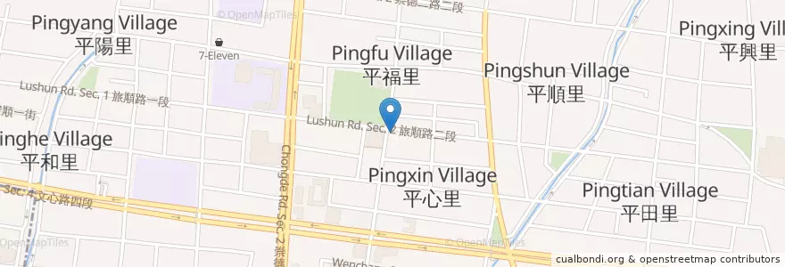 Mapa de ubicacion de 濰克早午餐 en تایوان, تایچونگ, 北屯區.