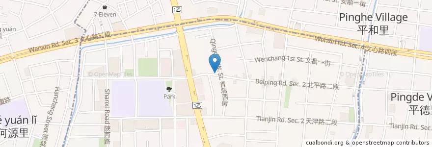 Mapa de ubicacion de 福上巷美食館 en Taiwan, Taichung, Beitun District, North District.