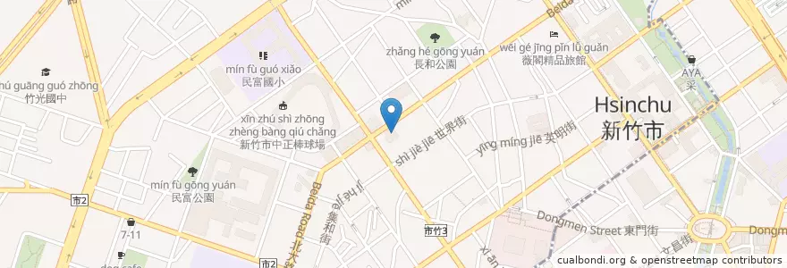 Mapa de ubicacion de 石研室 石頭火鍋 en 台湾, 台湾省, 新竹市, 北区.