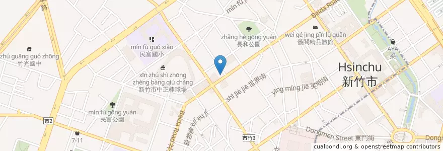 Mapa de ubicacion de 拿坡里披薩 en Taiwan, Provincia Di Taiwan, Hsinchu, 北區.