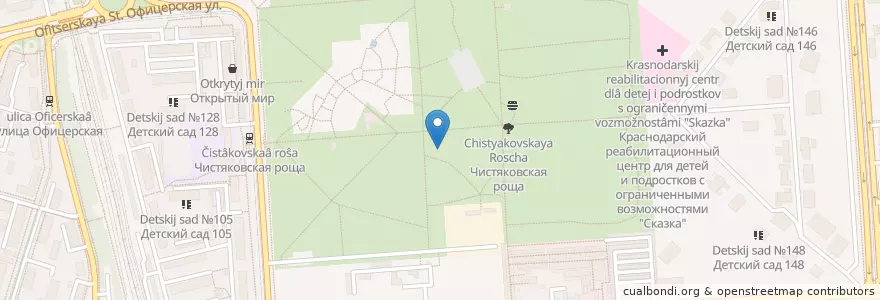 Mapa de ubicacion de Bistro en Rusya Federasyonu, Южный Федеральный Округ, Krasnodar Krayı, Городской Округ Краснодар.