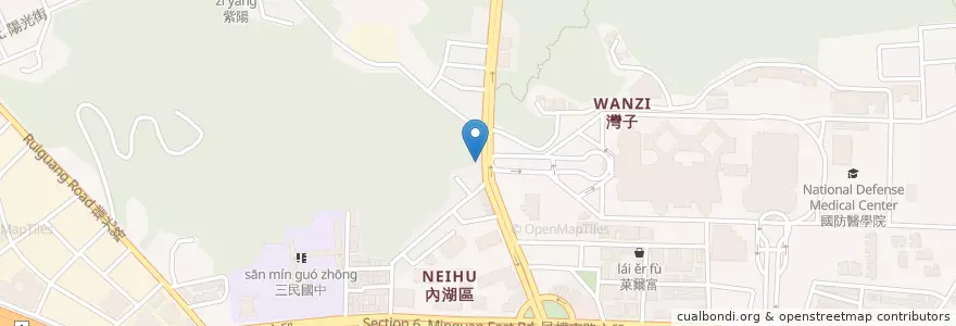 Mapa de ubicacion de 盆頭便當 en Taiwan, Nuova Taipei, Taipei, Distretto Di Neihu.