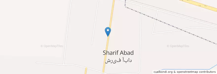 Mapa de ubicacion de بانک صادرات en Irán, Qazvin, شهرستان البرز, بخش محمدیه, شریف آباد.