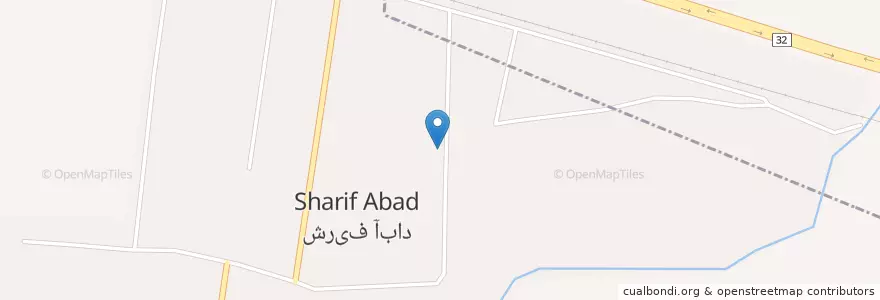 Mapa de ubicacion de کبابی حاج اصغر en ایران, استان قزوین, شهرستان البرز, بخش محمدیه, شریف آباد.