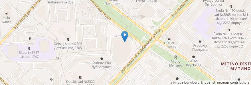 Mapa de ubicacion de Теремок en Rusia, Центральный Федеральный Округ, Москва, Северо-Западный Административный Округ, Район Митино.