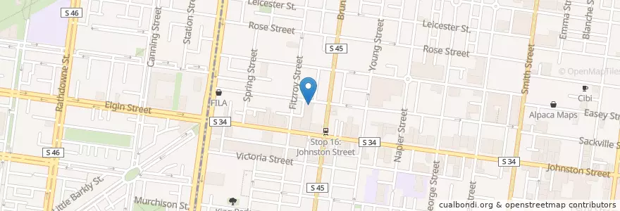 Mapa de ubicacion de Coles Car Park en Australië, Victoria, City Of Yarra.