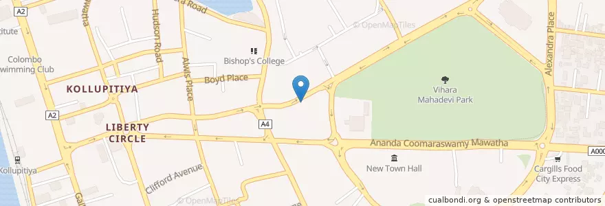 Mapa de ubicacion de NTB en ශ්‍රී ලංකාව இலங்கை, බස්නාහිර පළාත, කොළඹ දිස්ත්‍රික්කය, Colombo.