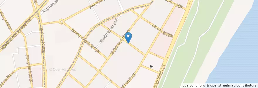 Mapa de ubicacion de 汉口圣母无原罪堂 en الصين, خوبي, ووهان, 江岸区, 一元街道.
