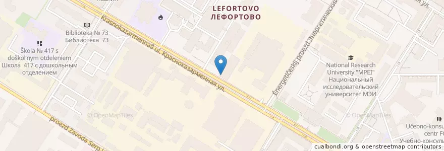 Mapa de ubicacion de Harvard Café en روسيا, Центральный Федеральный Округ, Москва, Юго-Восточный Административный Округ, Район Лефортово.