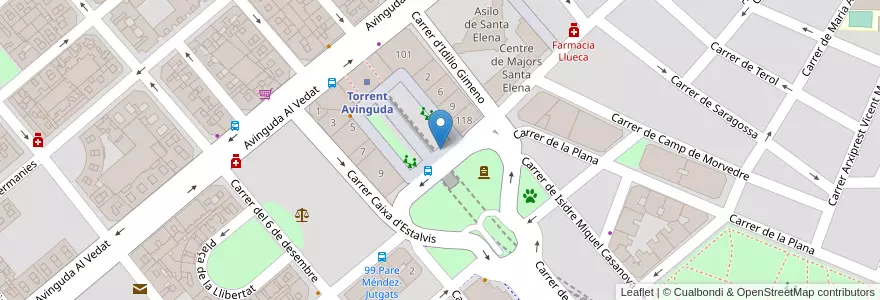 Mapa de ubicacion de 67.Torrent - FGV Estación Torrent Avinguda en اسپانیا, Comunitat Valenciana, València / Valencia, L'Horta Oest, Torrent.