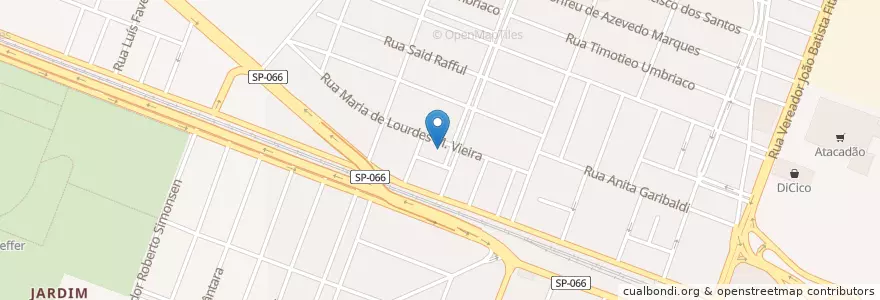 Mapa de ubicacion de Escola Municipal Elisabeth Ubeda Lopes Rodrigues en Brazil, Southeast Region, São Paulo, Região Geográfica Intermediária De São Paulo, Região Metropolitana De São Paulo, Região Imediata De São Paulo, Suzano.