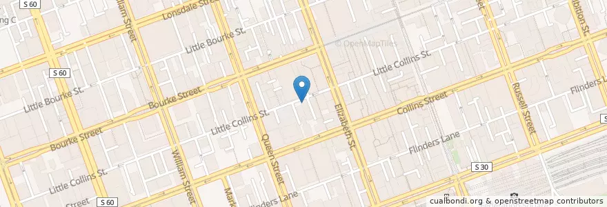 Mapa de ubicacion de Vapiano en Australië, Victoria, City Of Melbourne.